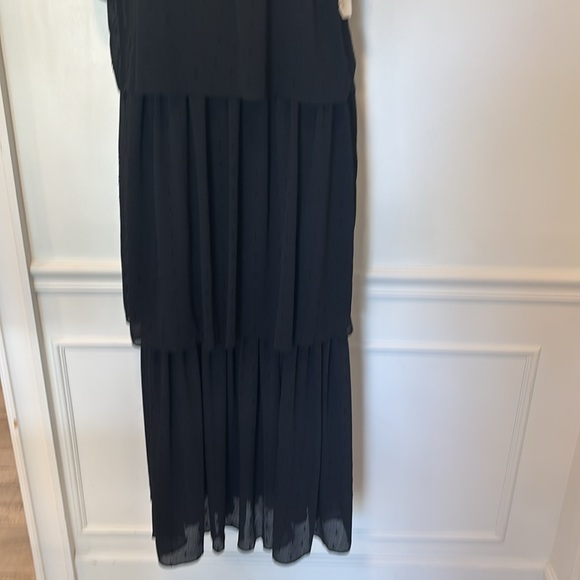 Happy Nature Black Maxi Layered Dress Full Length XXS NWT - Picture 5 of 8